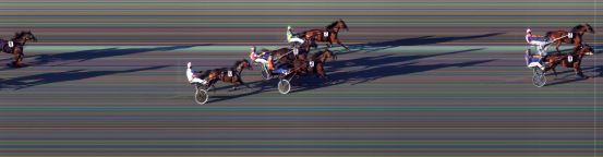 Målfoto for løp 5 på bane BI den 08.06.2018