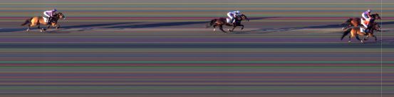 Målfoto for løp 7 på bane BI den 08.06.2018