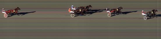 Målfoto for løp 1 på bane BI den 29.06.2018