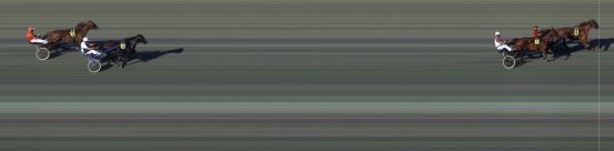 Målfoto for løp 1 på bane BI den 22.07.2018