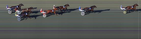 Målfoto for løp 2 på bane BI den 22.07.2018