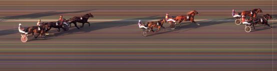 Målfoto for løp 6 på bane BI den 27.07.2018