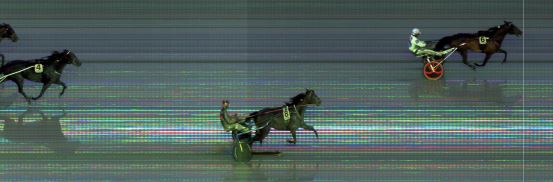 Målfoto for løp 7 på bane BI den 10.08.2018