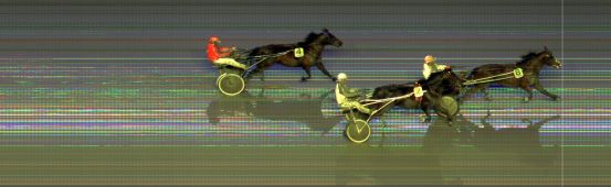 Målfoto for løp 9 på bane BI den 10.08.2018