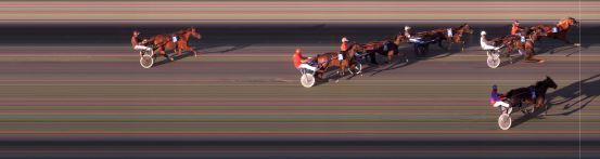 Målfoto for løp 2 på bane BI den 17.08.2018