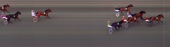 Målfoto for løp 4 på bane BI den 17.08.2018