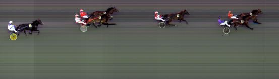 Målfoto for løp 7 på bane BI den 17.08.2018