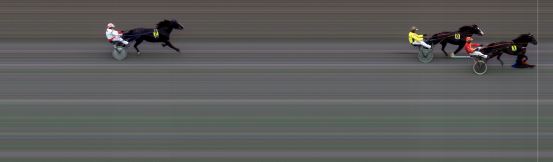 Målfoto for løp 1 på bane BI den 13.10.2018