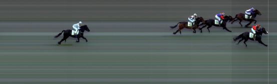 Målfoto for løp 2 på bane BI den 13.10.2018