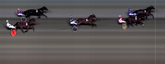 Målfoto for løp 6 på bane BI den 14.12.2018