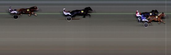 Målfoto for løp 1 på bane BI den 21.12.2018