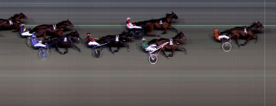 Målfoto for løp 6 på bane BI den 21.12.2018