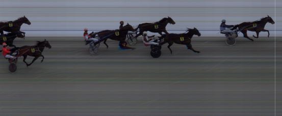 Målfoto for løp 1 på bane BI den 02.02.2019