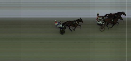 Målfoto for løp 6 på bane BI den 02.02.2019