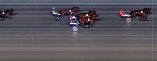 Målfoto for løp 2 på bane BI den 22.02.2019