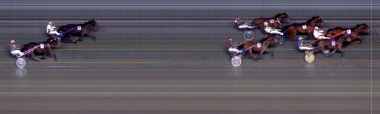 Målfoto for løp 5 på bane BI den 22.02.2019