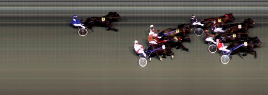 Målfoto for løp 1 på bane BI den 08.03.2019