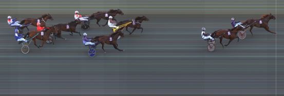 Målfoto for løp 8 på bane BI den 30.03.2019