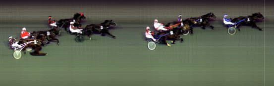 Målfoto for løp 6 på bane BI den 12.04.2019