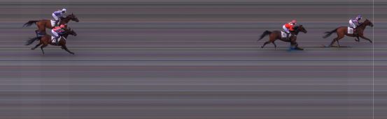 Målfoto for løp 1 på bane BI den 19.05.2019