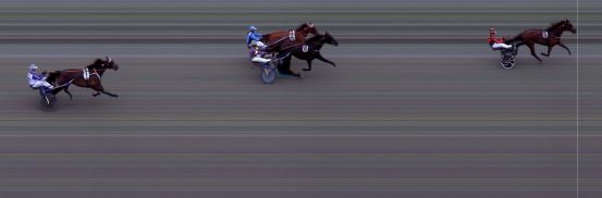 Målfoto for løp 5 på bane BI den 07.06.2019