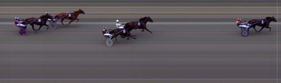 Målfoto for løp 2 på bane BI den 14.06.2019