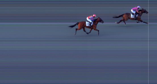 Målfoto for løp 7 på bane BI den 14.06.2019