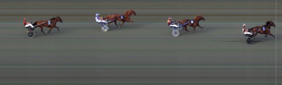 Målfoto for løp 2 på bane BI den 28.06.2019