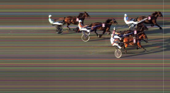 Målfoto for løp 8 på bane BI den 28.06.2019