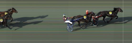 Målfoto for løp 1 på bane BI den 12.07.2019