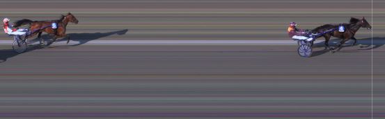 Målfoto for løp 2 på bane BI den 14.07.2019