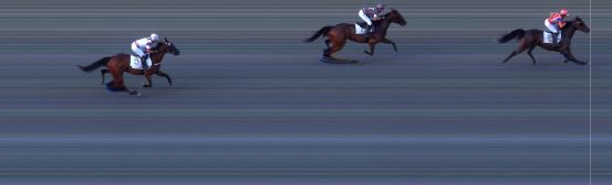 Målfoto for løp 7 på bane BI den 14.07.2019