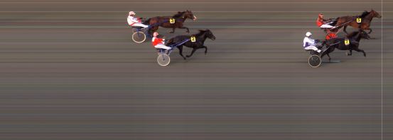 Målfoto for løp 1 på bane BI den 16.08.2019