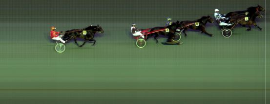 Målfoto for løp 7 på bane BI den 16.08.2019