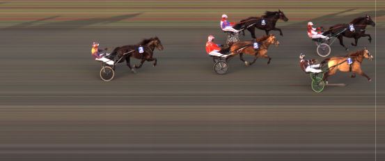 Målfoto for løp 2 på bane BI den 20.08.2019