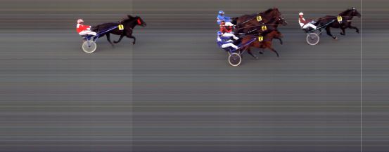 Målfoto for løp 1 på bane BI den 15.09.2019