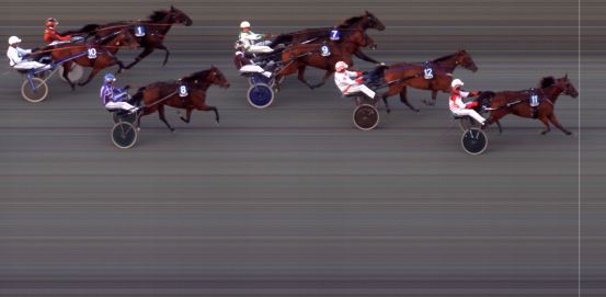 Målfoto for løp 2 på bane BI den 15.09.2019