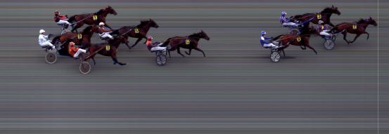 Målfoto for løp 1 på bane BI den 29.09.2019