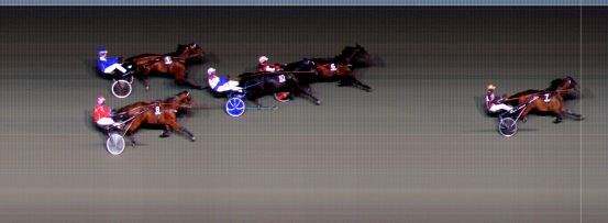 Målfoto for løp 6 på bane BI den 27.10.2019