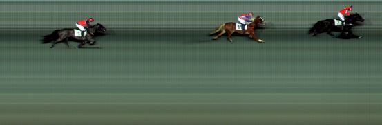 Målfoto for løp 1 på bane BI den 29.11.2019