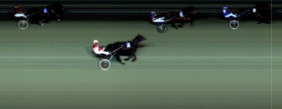 Målfoto for løp 2 på bane BI den 10.01.2020