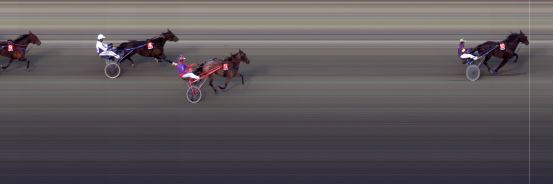 Målfoto for løp 3 på bane BI den 24.04.2020