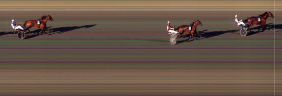 Målfoto for løp 2 på bane BI den 12.06.2020