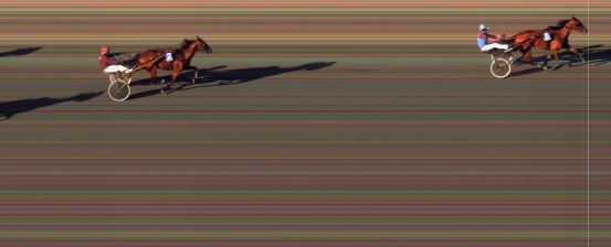 Målfoto for løp 2 på bane BI den 24.06.2020