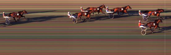 Målfoto for løp 5 på bane BI den 24.06.2020