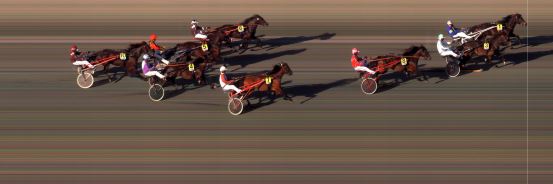 Målfoto for løp 1 på bane BI den 10.07.2020