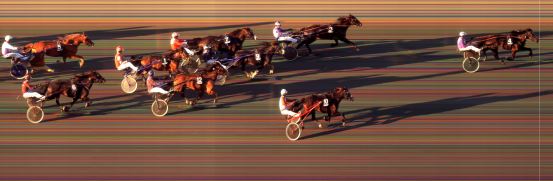 Målfoto for løp 6 på bane BI den 10.07.2020