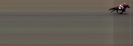 Målfoto for løp 1 på bane BI den 19.07.2020