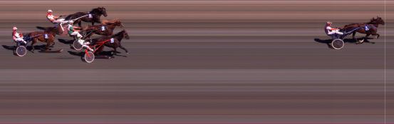 Målfoto for løp 2 på bane BI den 25.07.2020