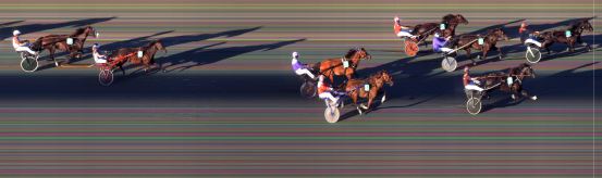 Målfoto for løp 4 på bane BI den 09.08.2020